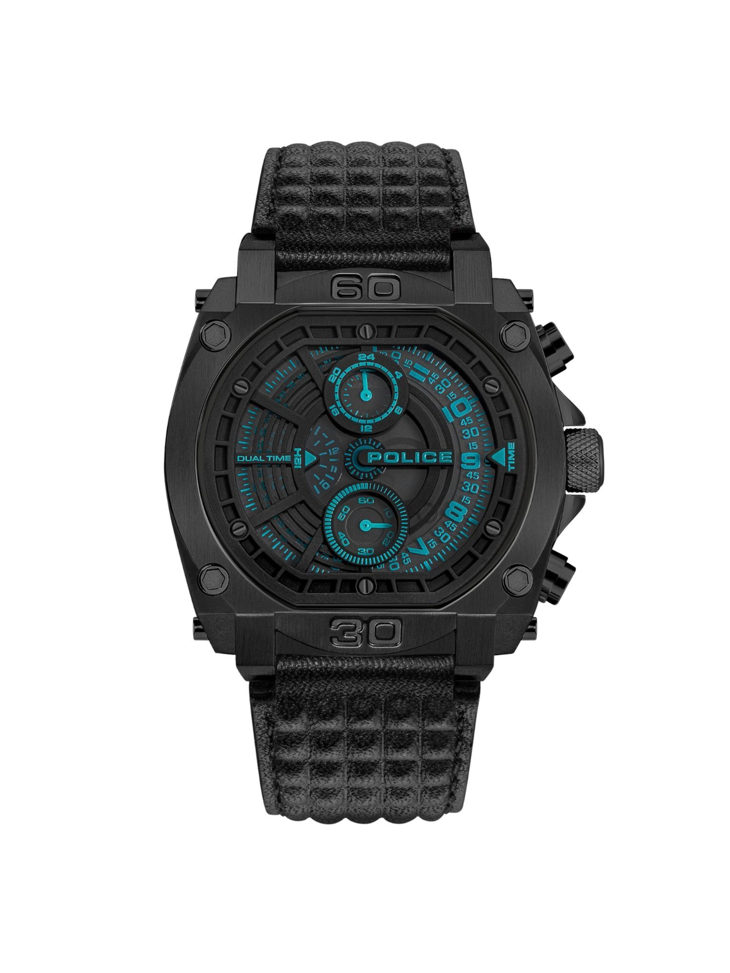 POLICE Analog watch ' Norwood ' in Black: front