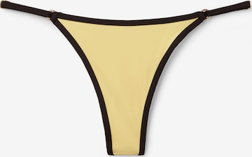 CALZEDONIA Thong Bikini Bottoms 'Bicolor Piping' in Gelb: Vorderseite