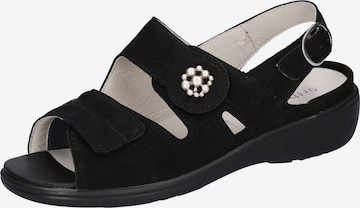 WALDLÄUFER Sandale in Schwarz: Vorderseite
