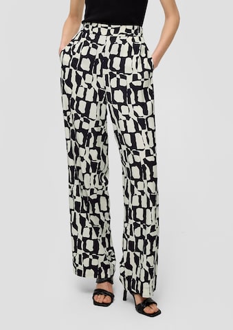 s.Oliver BLACK LABEL Regular Trousers in Black: front