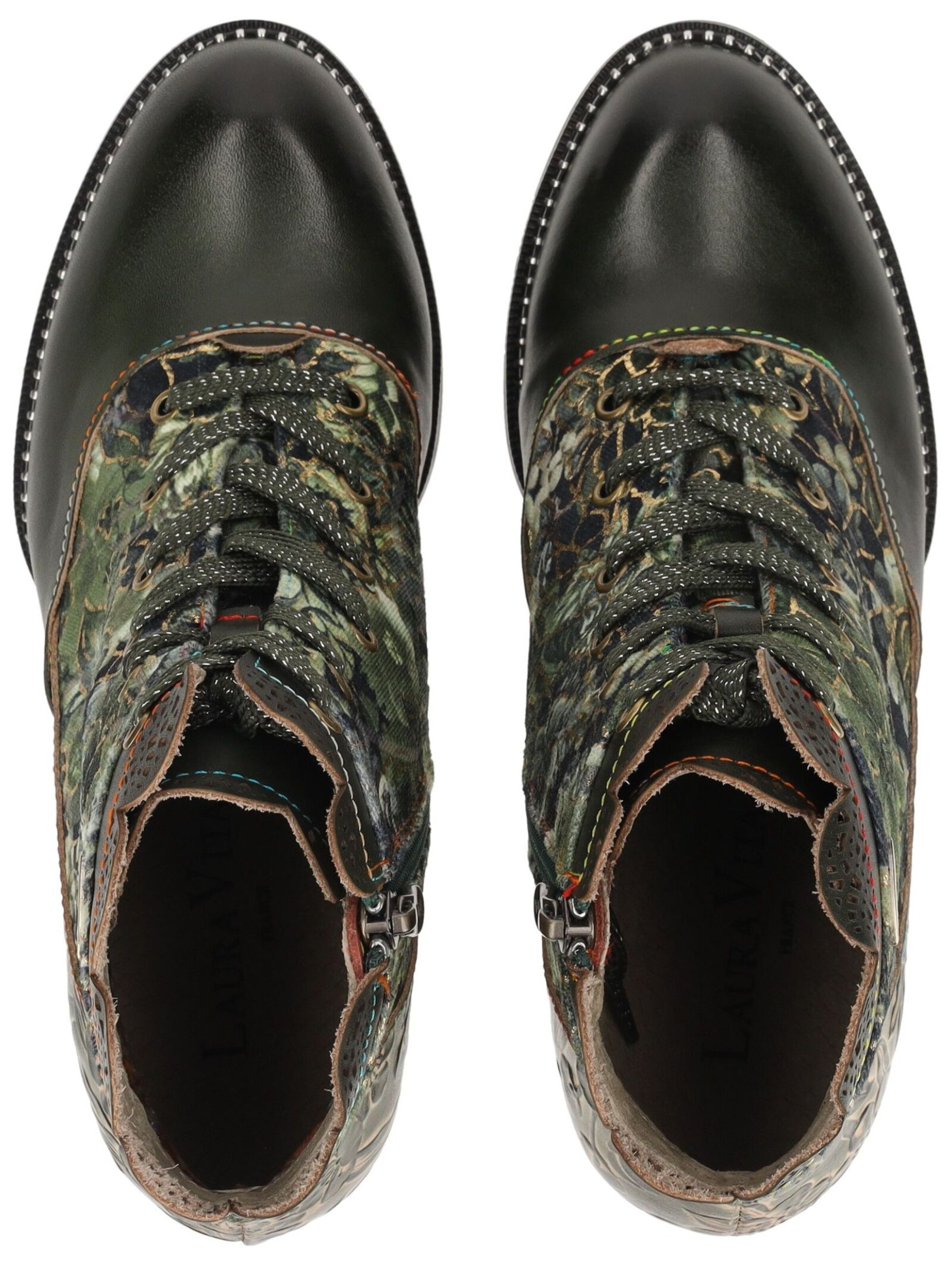 Bottines à lacets Laura Vita en vert