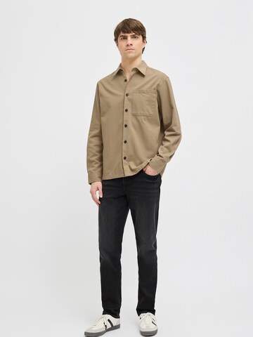 JJ Rebel - Ajuste regular Camisa 'JREBCARL' en beige