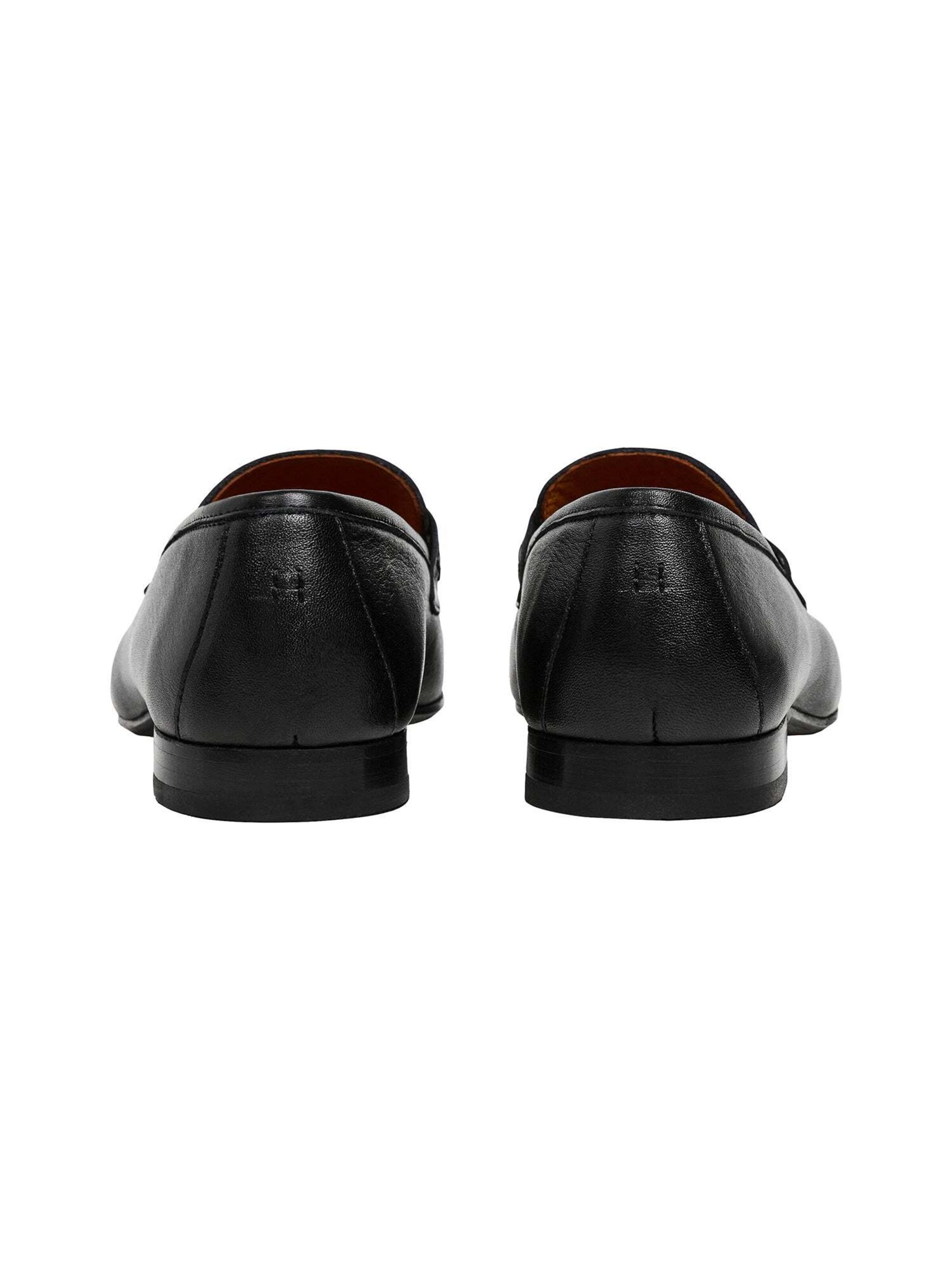 Hackett London Slipper 'Regal Saddle' in Schwarz