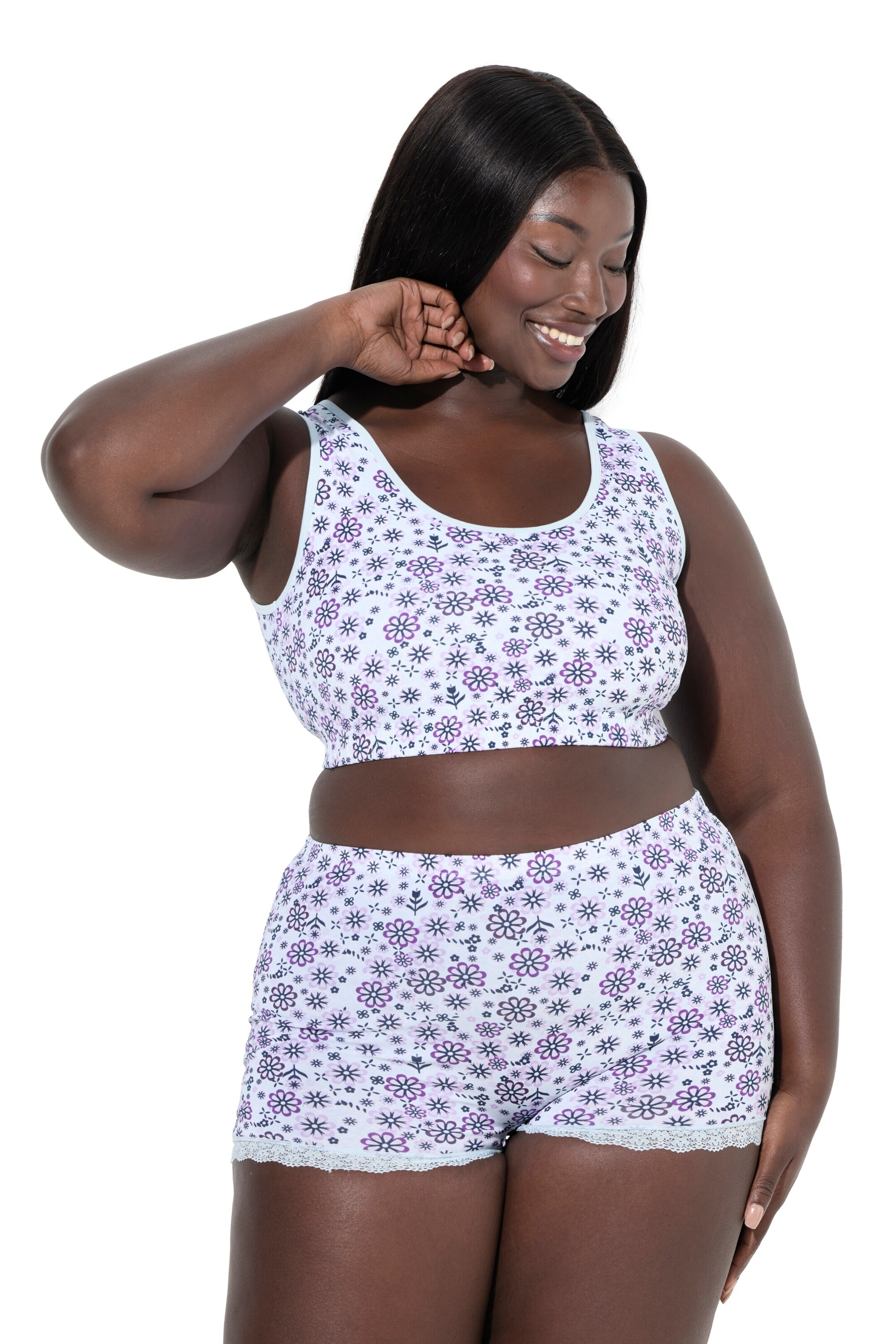 Ulla Popken Bralette Bra in Mixed colours: front