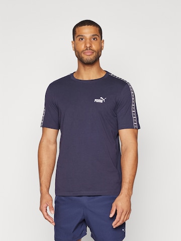 PUMA T-Shirt 'ESS Tape' in Blau: Vorderseite