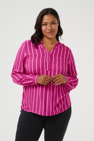 KAFFE CURVE Blouse 'Sida' in Pink: front