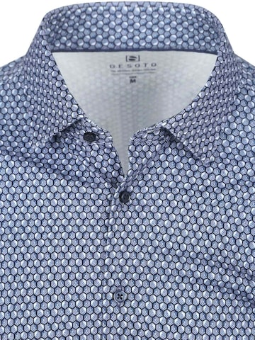 DESOTO Slim fit Overhemd in Blauw