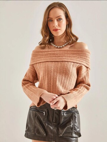 Bianco Lucci Pullover in Braun: Vorderseite