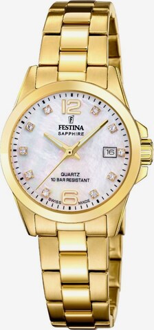 FESTINA Analogové hodinky – zlatá: přední strana