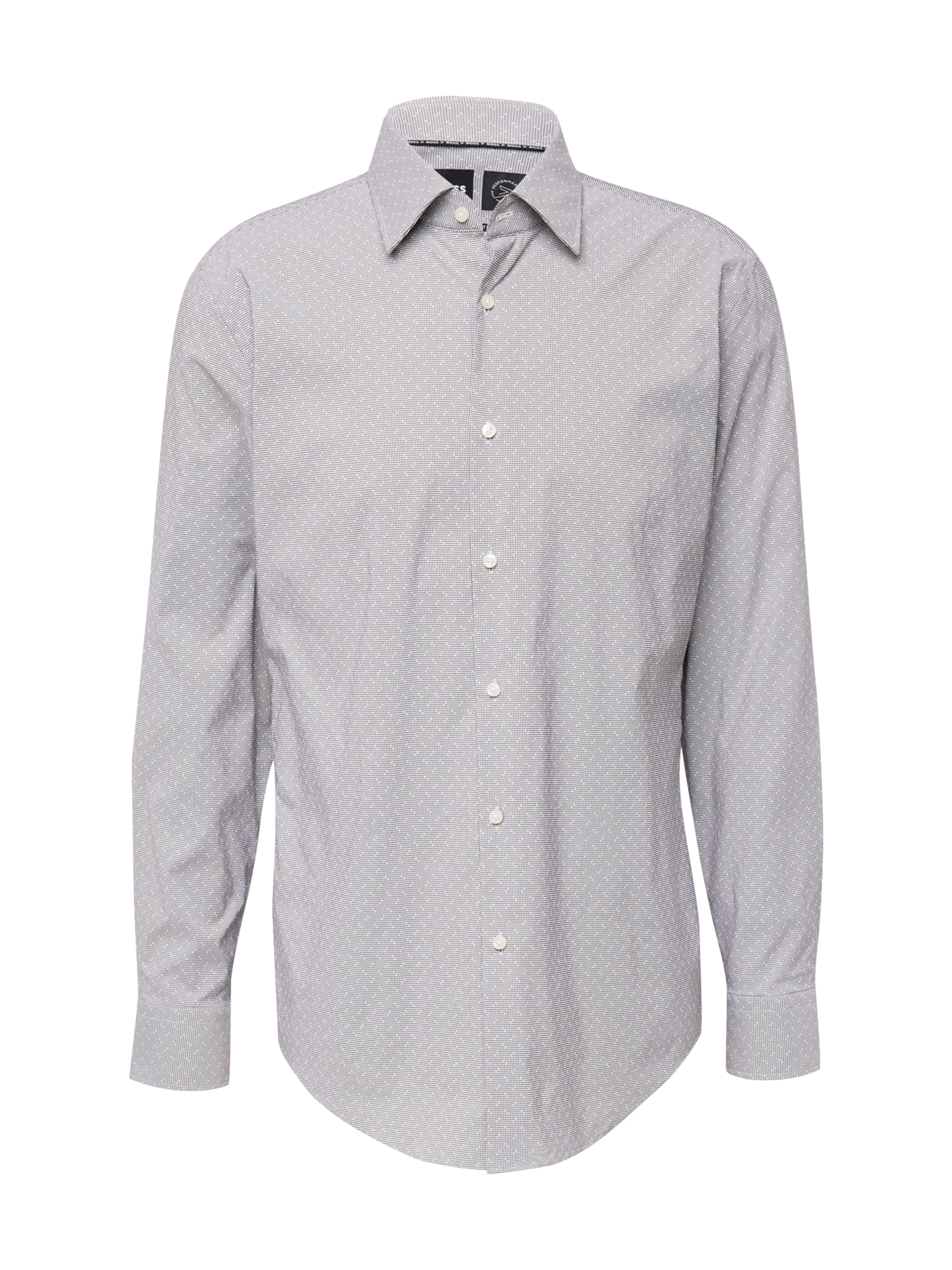 BOSS Přiléhavý střih Košile 'HANK' – šedá: přední strana