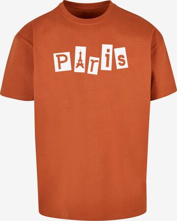 Merchcode Shirt 'Paris X' in Oranje: voorkant