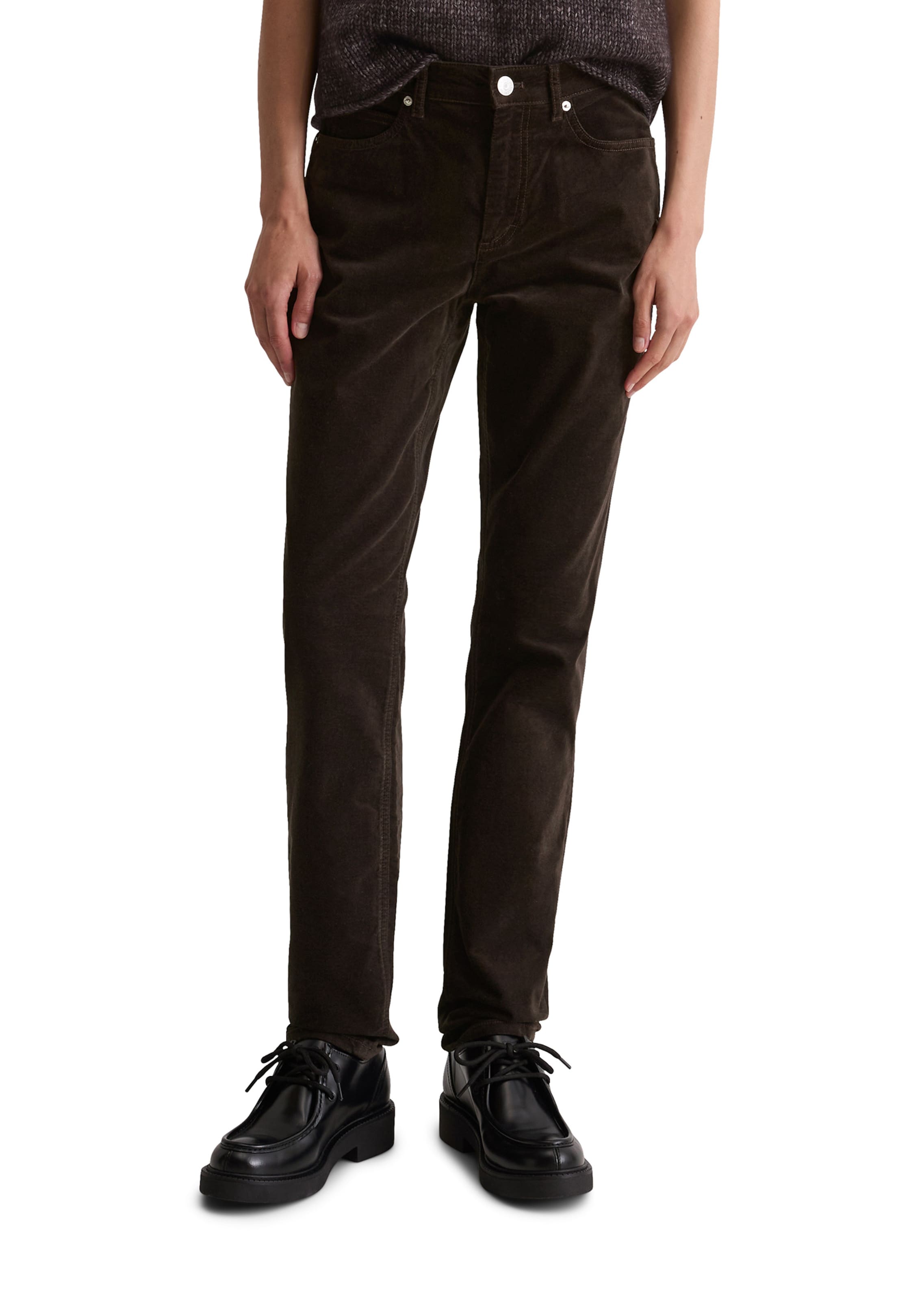 Marc O'Polo Slimfit Hose 'Alkea' in Braun: Vorderseite