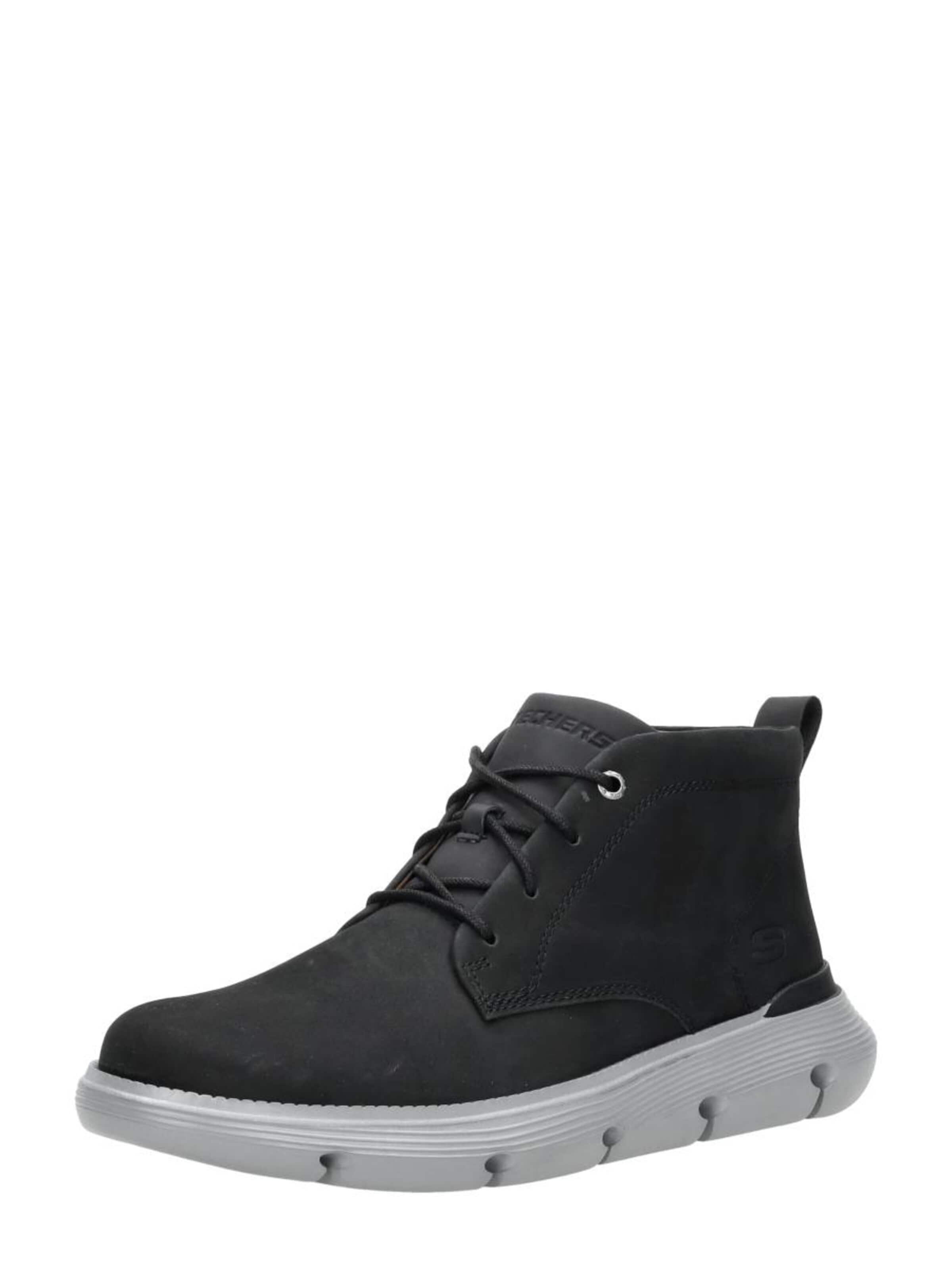 SKECHERS Lace-up boot 'Garza - Fontaine' in Black