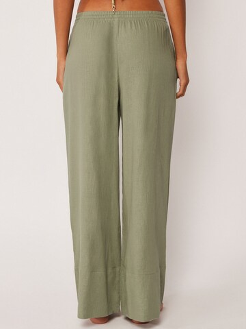 CALZEDONIA Wide leg Pants 'Palazzo' in Green
