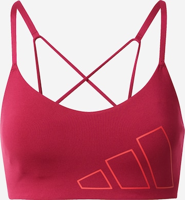 ADIDAS PERFORMANCE Sports Bra in Red: front