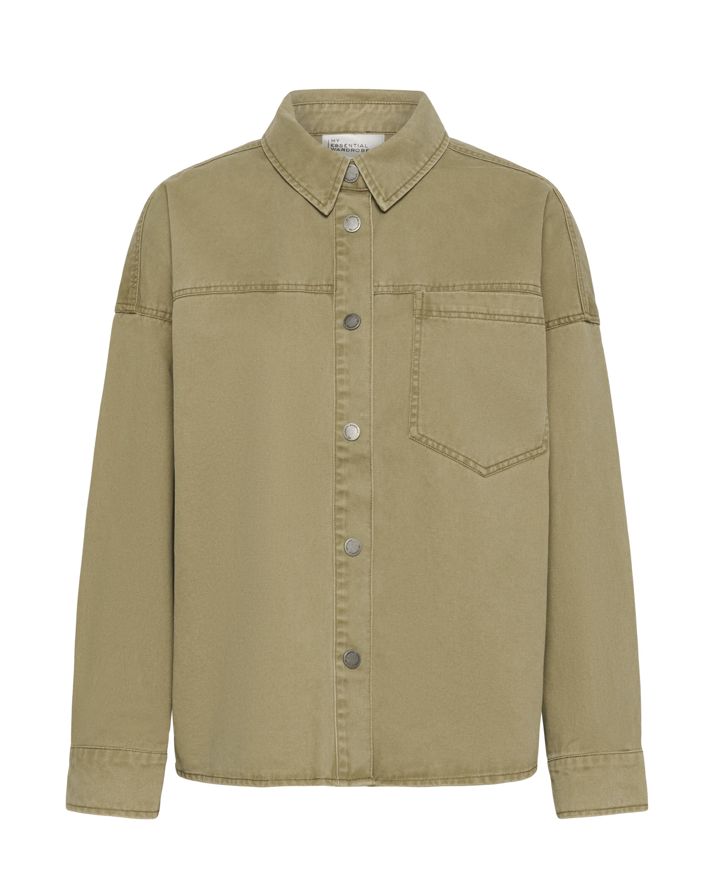 Chemisier 'MWLisva 179' My Essential Wardrobe en vert : devant