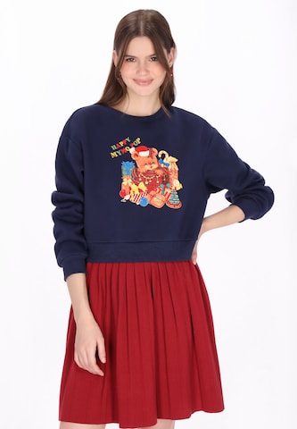 Sweat-shirt 'Pop' MYMO en bleu : devant