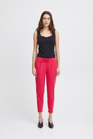 Coupe slim Pantalon 'KATE' ICHI en rose