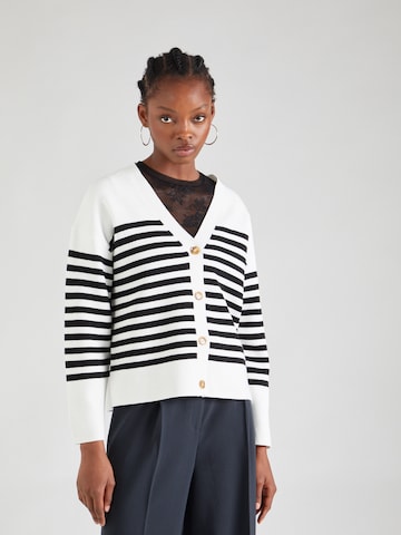 s.Oliver Knit Cardigan in White: front