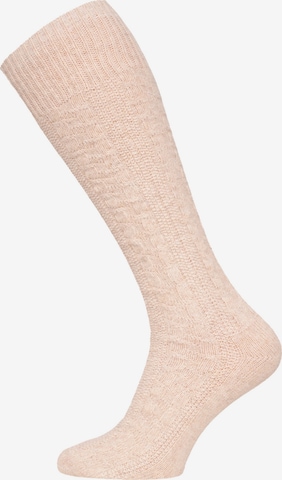 HomeOfSocks Knee High Socks 'HOSK702' in Beige: front