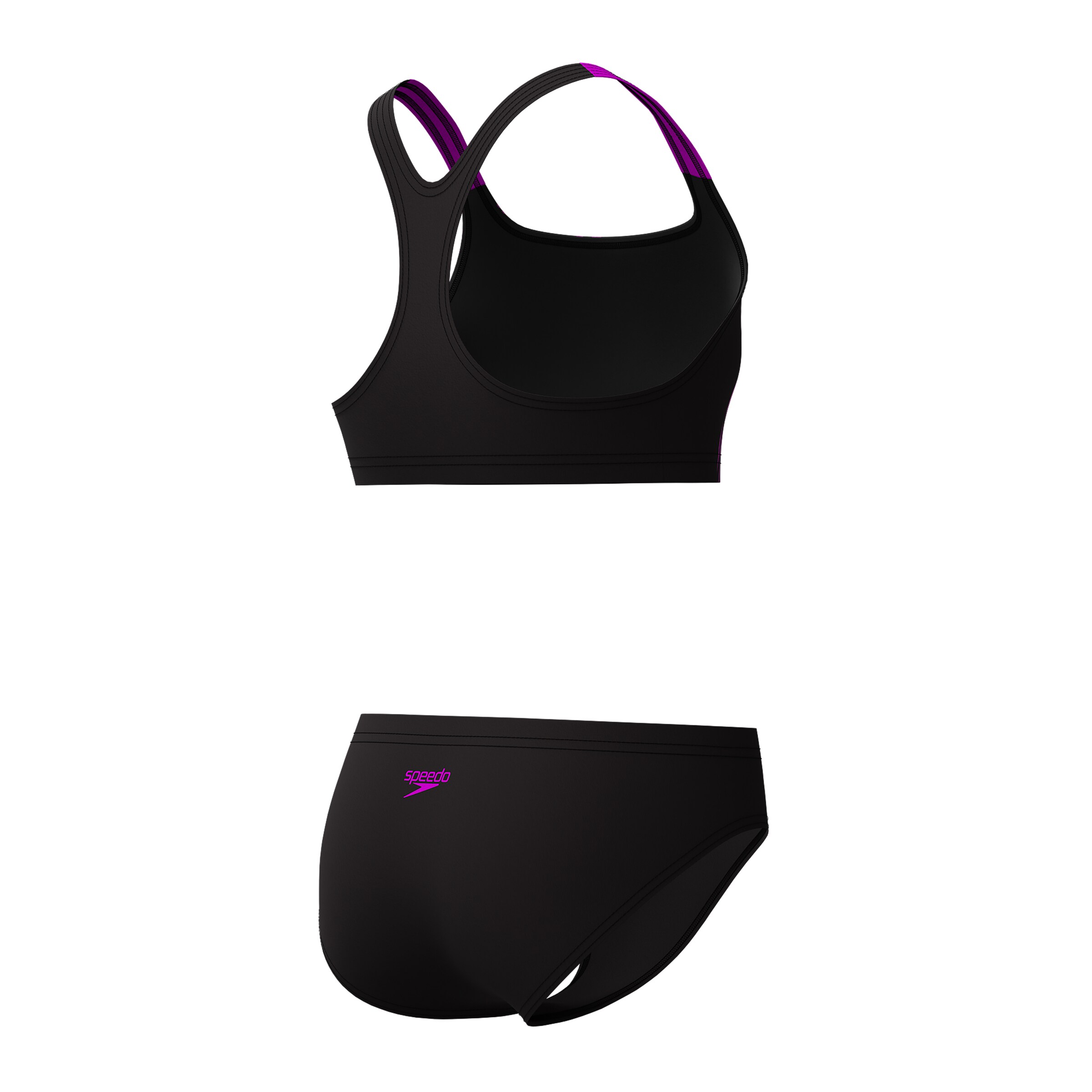 SPEEDO Sportbikini in Schwarz