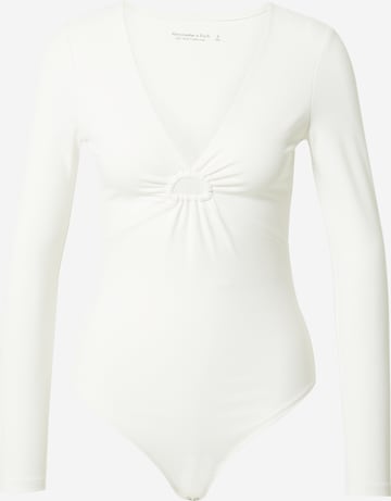 Body a maglietta di Abercrombie & Fitch in bianco: frontale