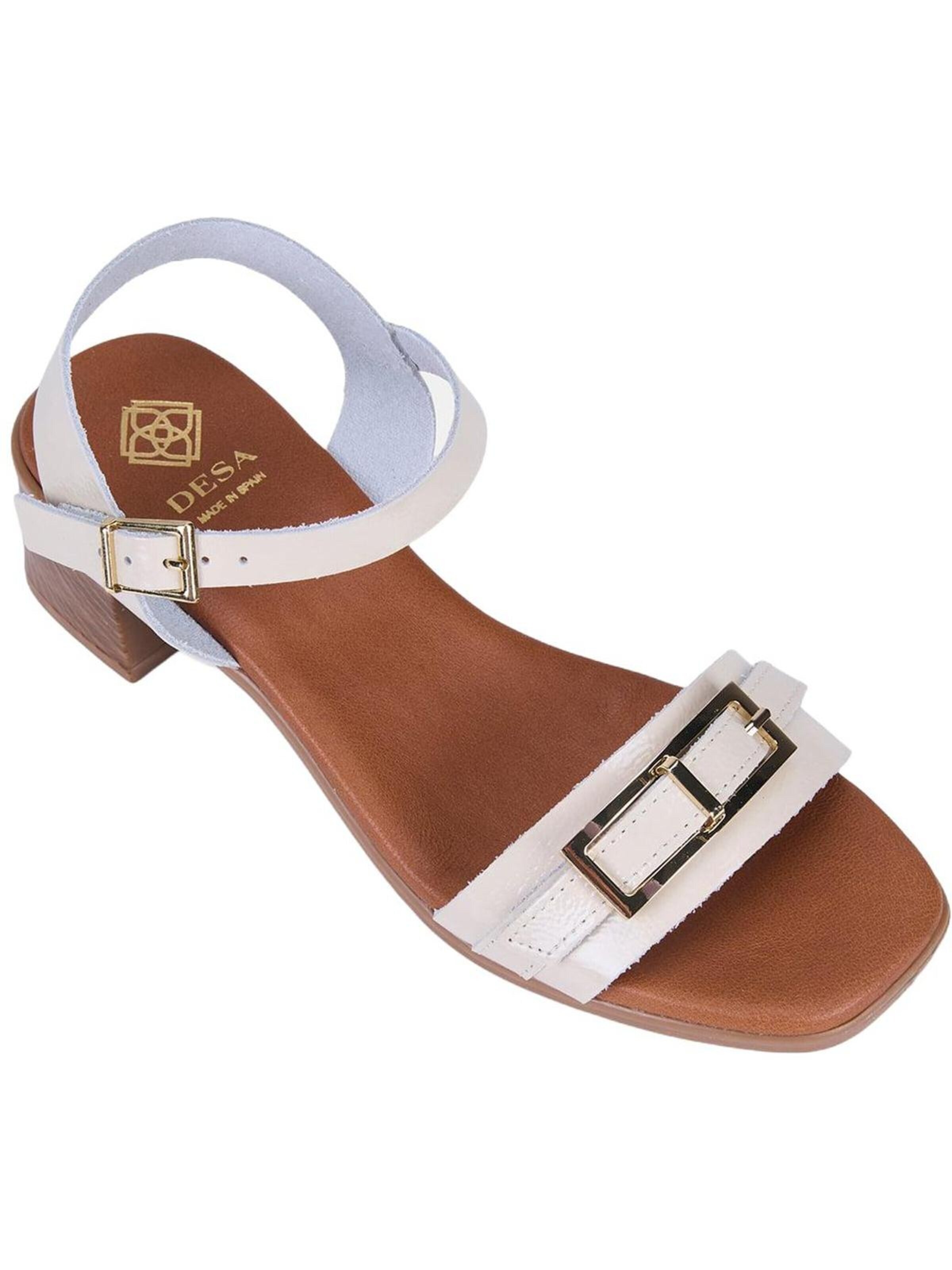 Desa T-bar sandals 'Sandalen mit Blockabsatz' in Beige