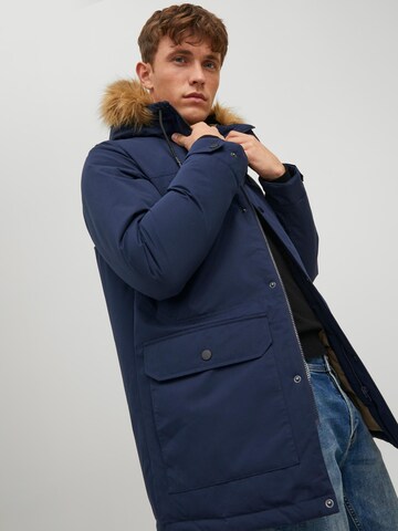 JACK & JONES Зимна парка в синьо
