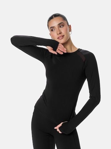 Cardio Bunny Shirt in Zwart: voorkant