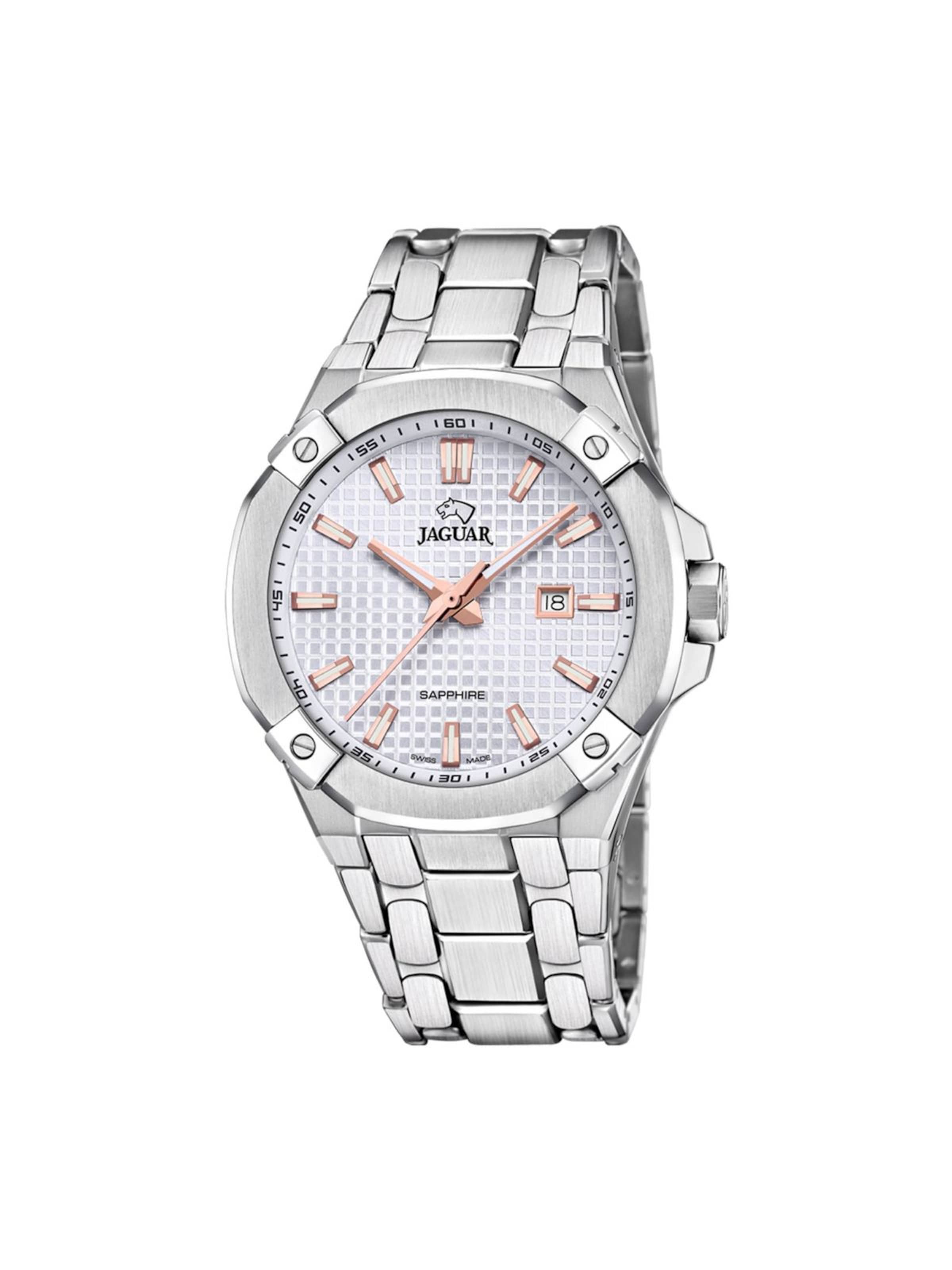 Jaguar Analog Watch in White: front
