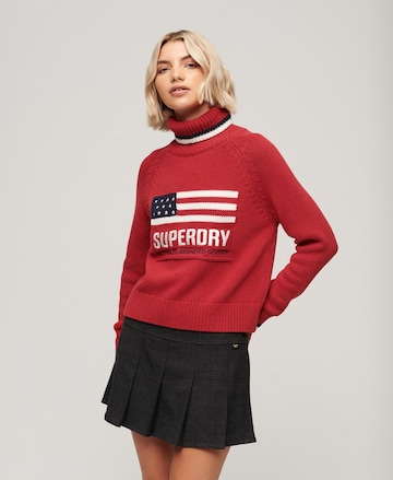 Superdry Trui 'Americana' in Rood: voorkant