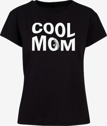 Maglietta 'Mothers Day - Cool Mom' di Merchcode in nero: frontale