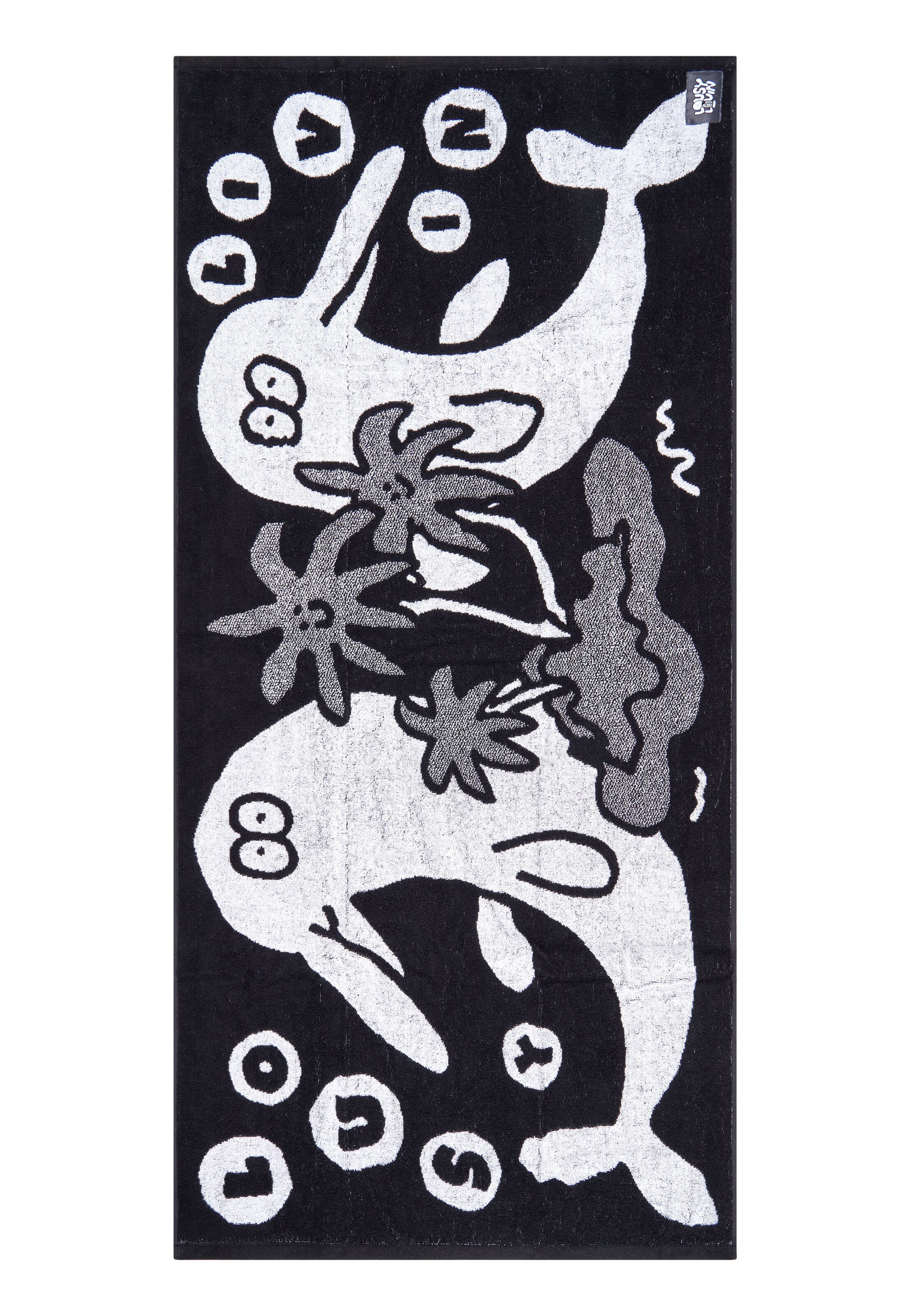 Lousy Livin Towel in Black: front