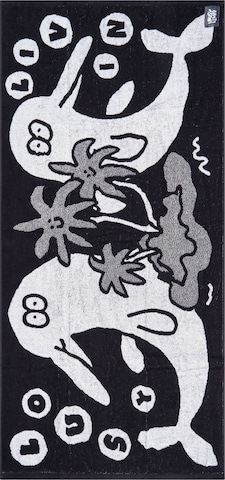 Serviette Lousy Livin en noir : devant