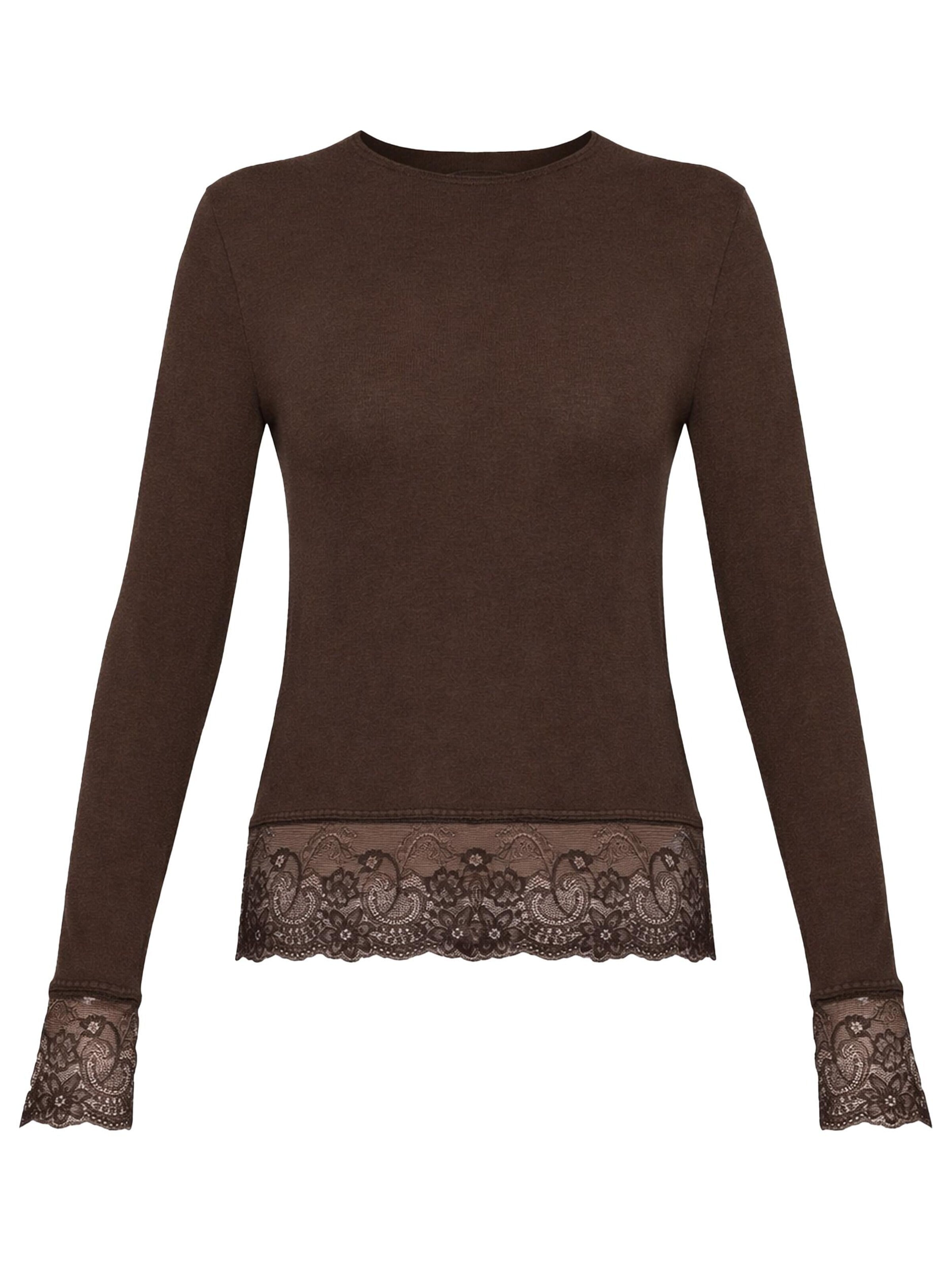 Maglietta di SASSYCLASSY in marrone: frontale