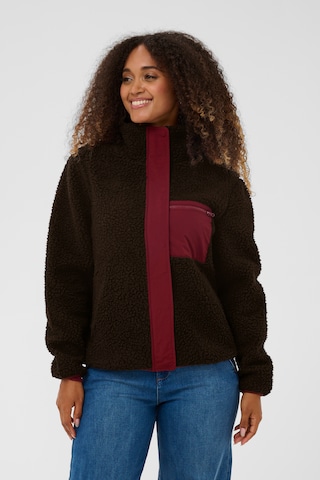 Love Copenhagen Fleecejakke 'Vigga' i brun: forside