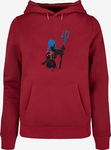 ABSOLUTE CULT Sweatshirt 'Aquaman - Battle Silhouette' in Red: front