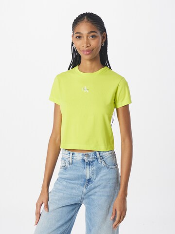 Tricou de la Calvin Klein Jeans pe verde: față