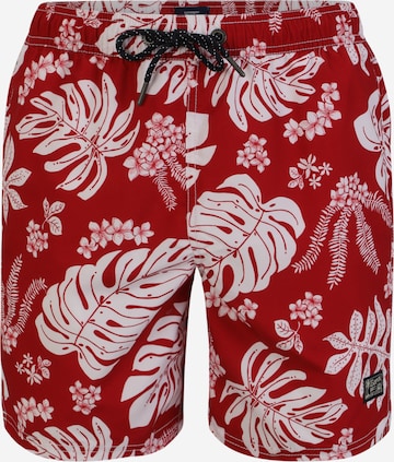 Pantaloncini da bagno 'Campus' di Superdry in rosso: frontale