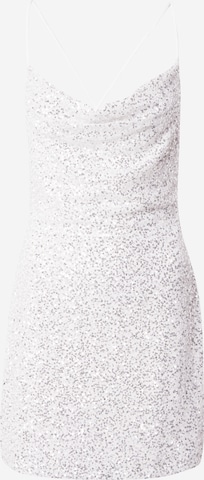 Robe de cocktail GLAMOROUS en argent : devant