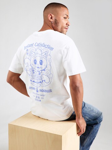 T-Shirt 'ONSCATISFACTION' Only & Sons en blanc : devant