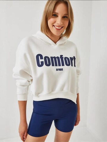 Bianco Lucci Sweatshirt 'Sweatshirts' in White