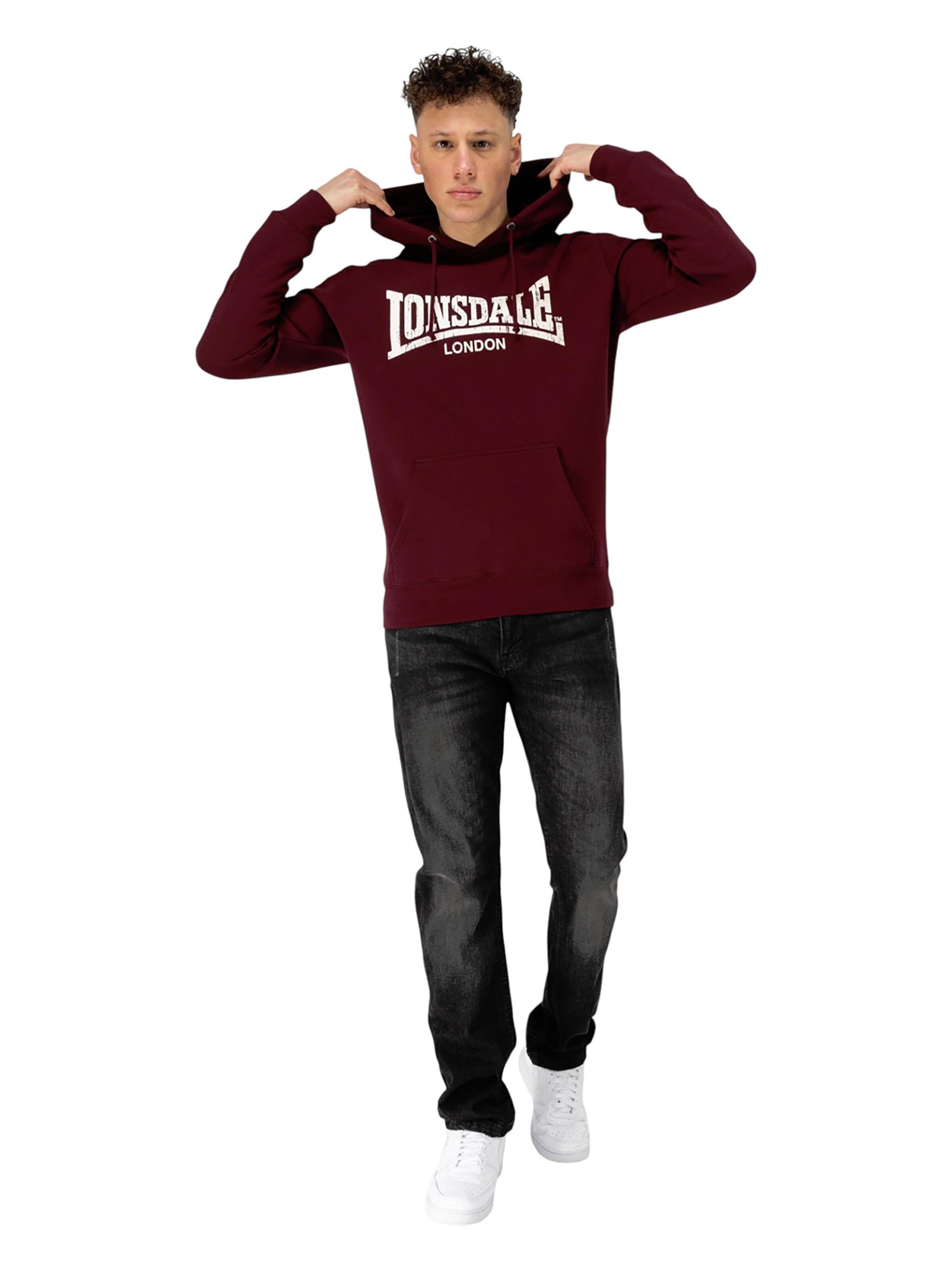 LONSDALE Sweatshirt 'Wolterton' i röd
