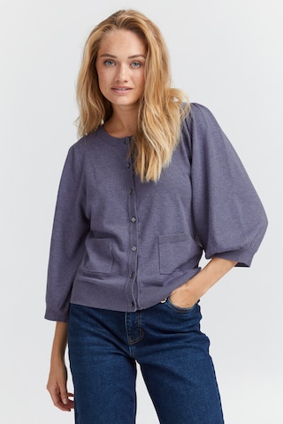 PULZ Jeans Knit Cardigan 'SARA' in Blue: front