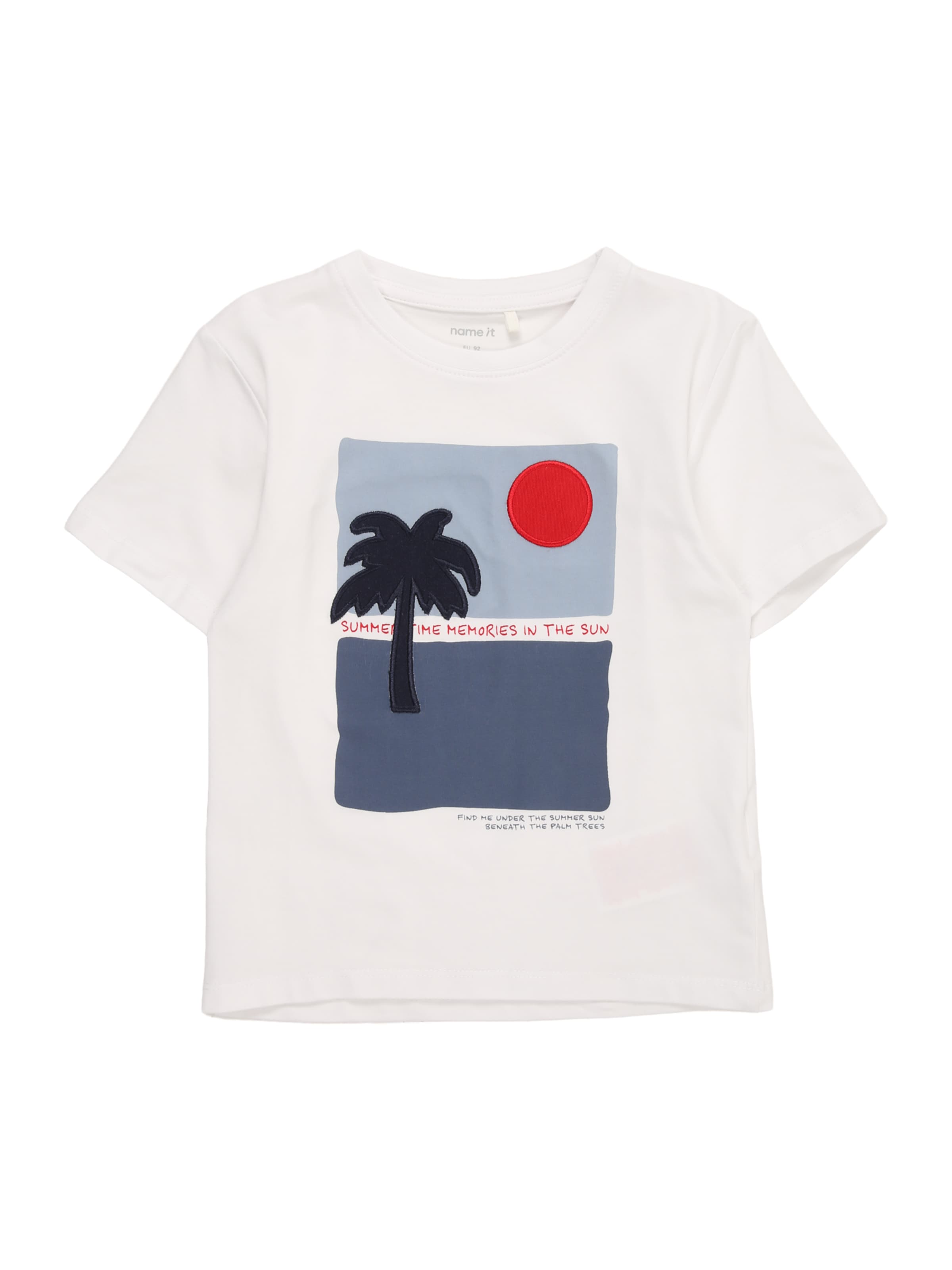 NAME IT Shirt 'NMMJAMES' in Wit: voorkant