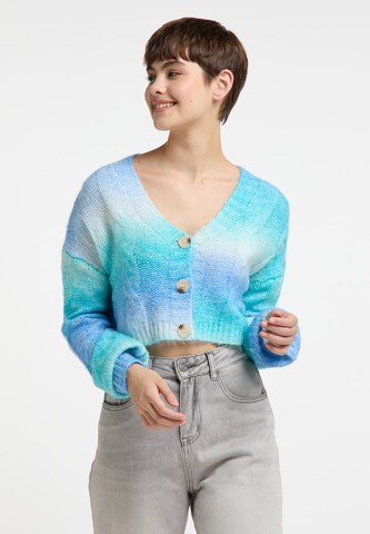 MYMO Knit Cardigan 'Biany' in Blue: front