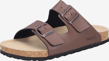 Rieker Pantolette in Braun: Vorderseite
