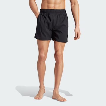 ADIDAS SPORTSWEAR Athletic Swim Trunks in Black: front