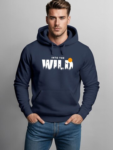 Neverless Sweatshirt 'Into the Wild'‌ in Blau: Vorderseite