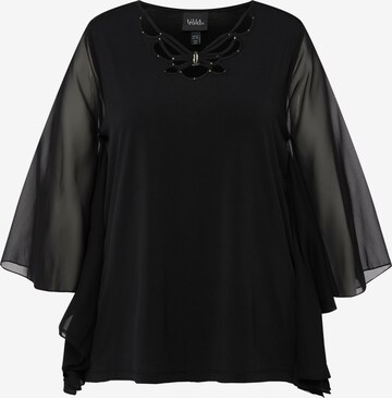 T-shirt Ulla Popken en noir : devant